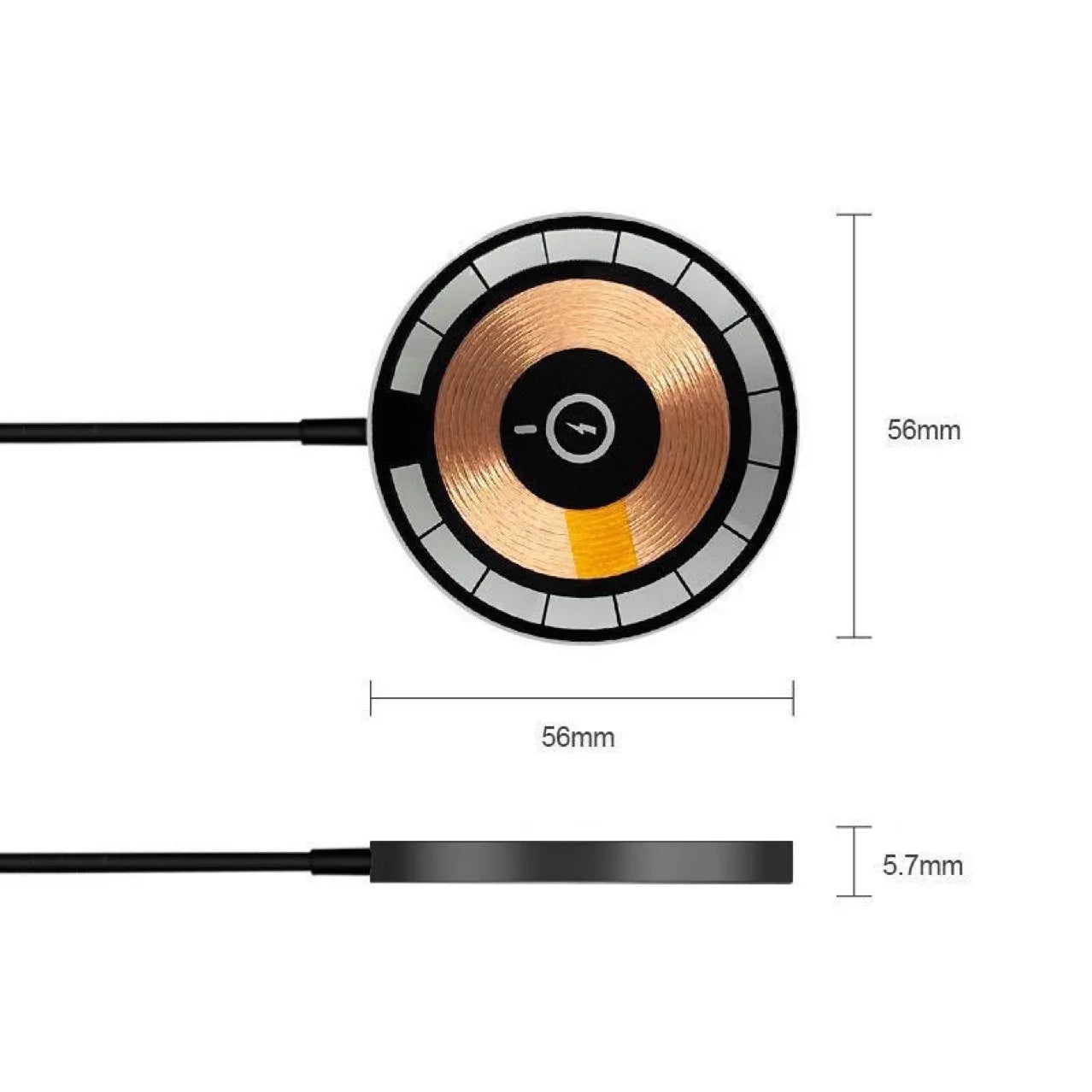 15W Magnetic Wireless Charger USB Type C Magnetic Fast Charging Pad Stand for iPhone 14 13 Pro Max Sumsang Xiaomi Huawei