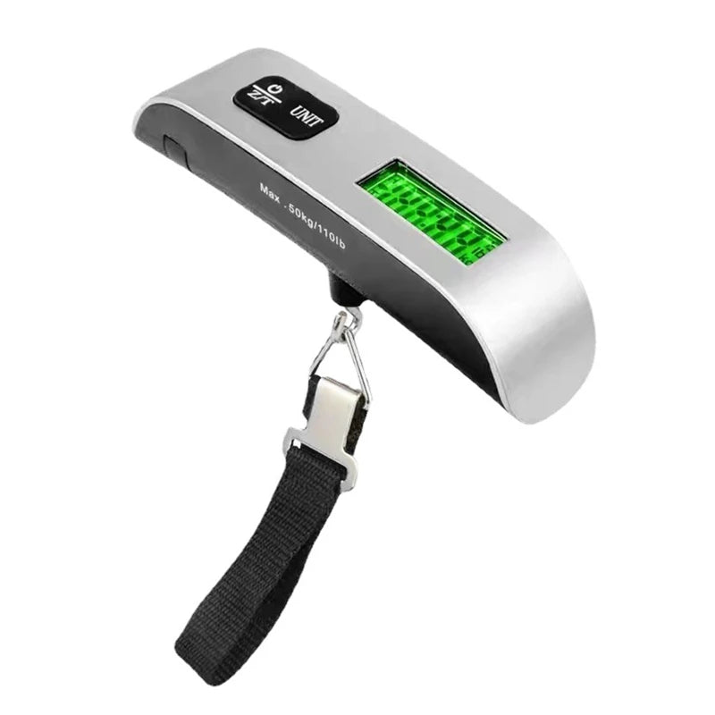 110Lb/50Kg Hanging Baggage Scale Digital Luggage Scale LCD Display Portable Suitcase Weighing Scale Travel Luggage Weight Scale