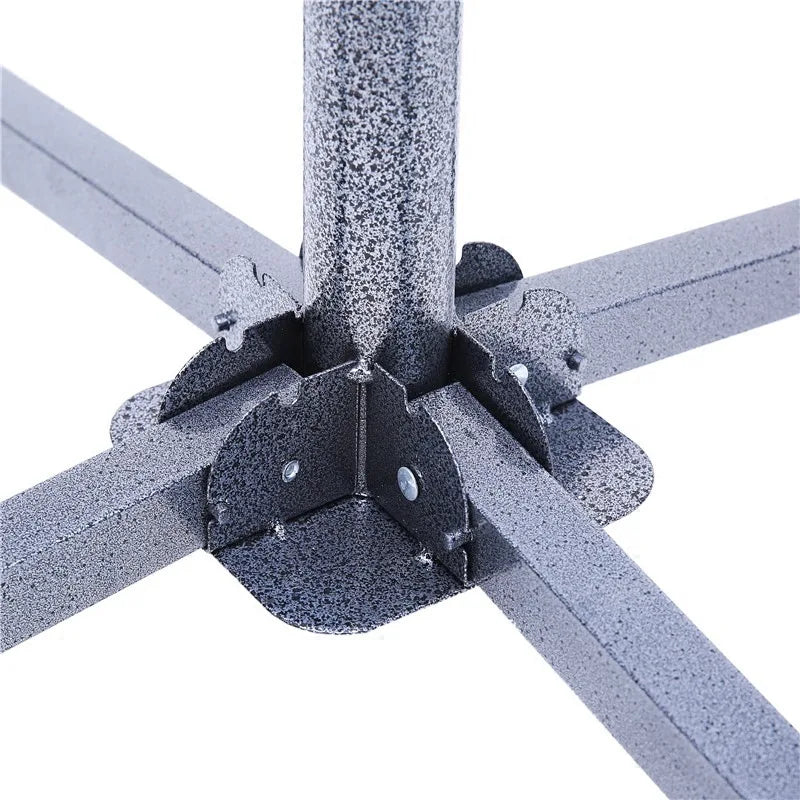2023 Outdoor Sunshade Cross Umbrella with Black Diamond Iron Base for Seat Stall Advertising