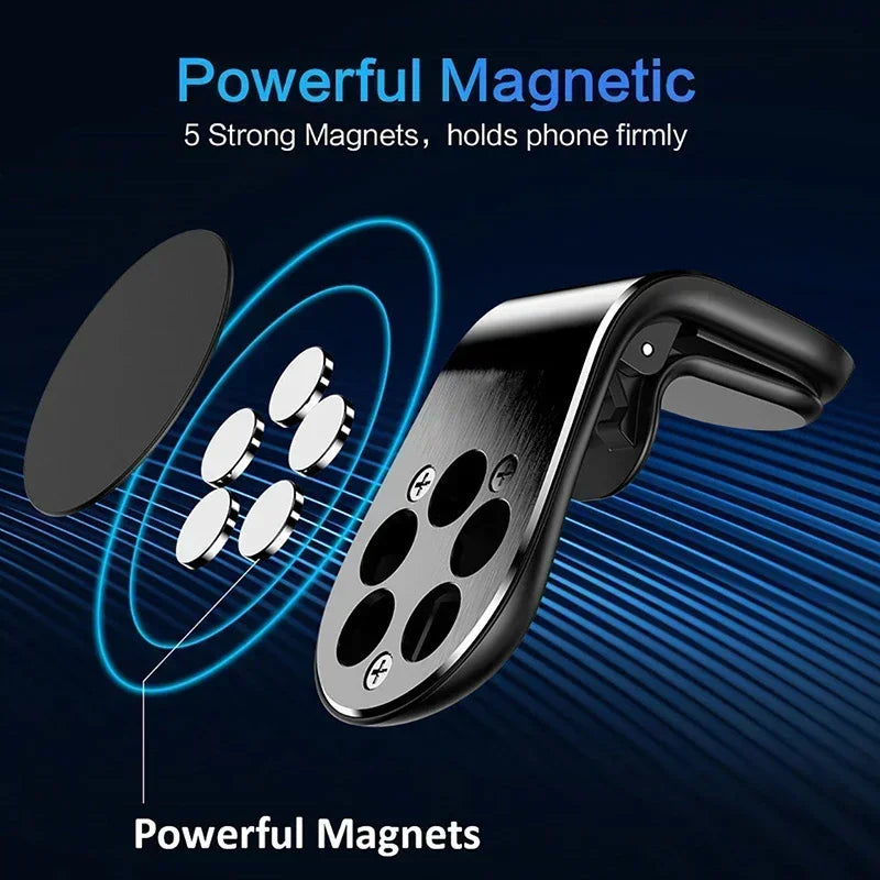 1Pcs Free Customized Logo  Magnetic Car Phone Holder in Car Phone Stand Clip Mount for Samsung Huawei iPhone Car Accessories