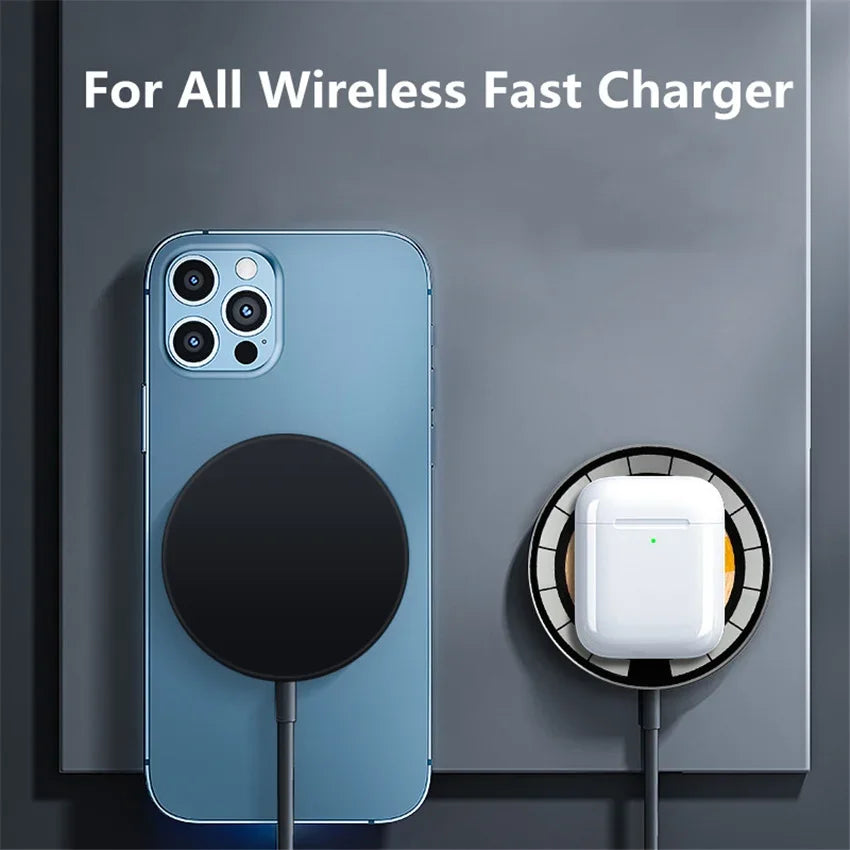 15W Magnetic Wireless Charger USB Type C Magnetic Fast Charging Pad Stand for iPhone 14 13 Pro Max Sumsang Xiaomi Huawei