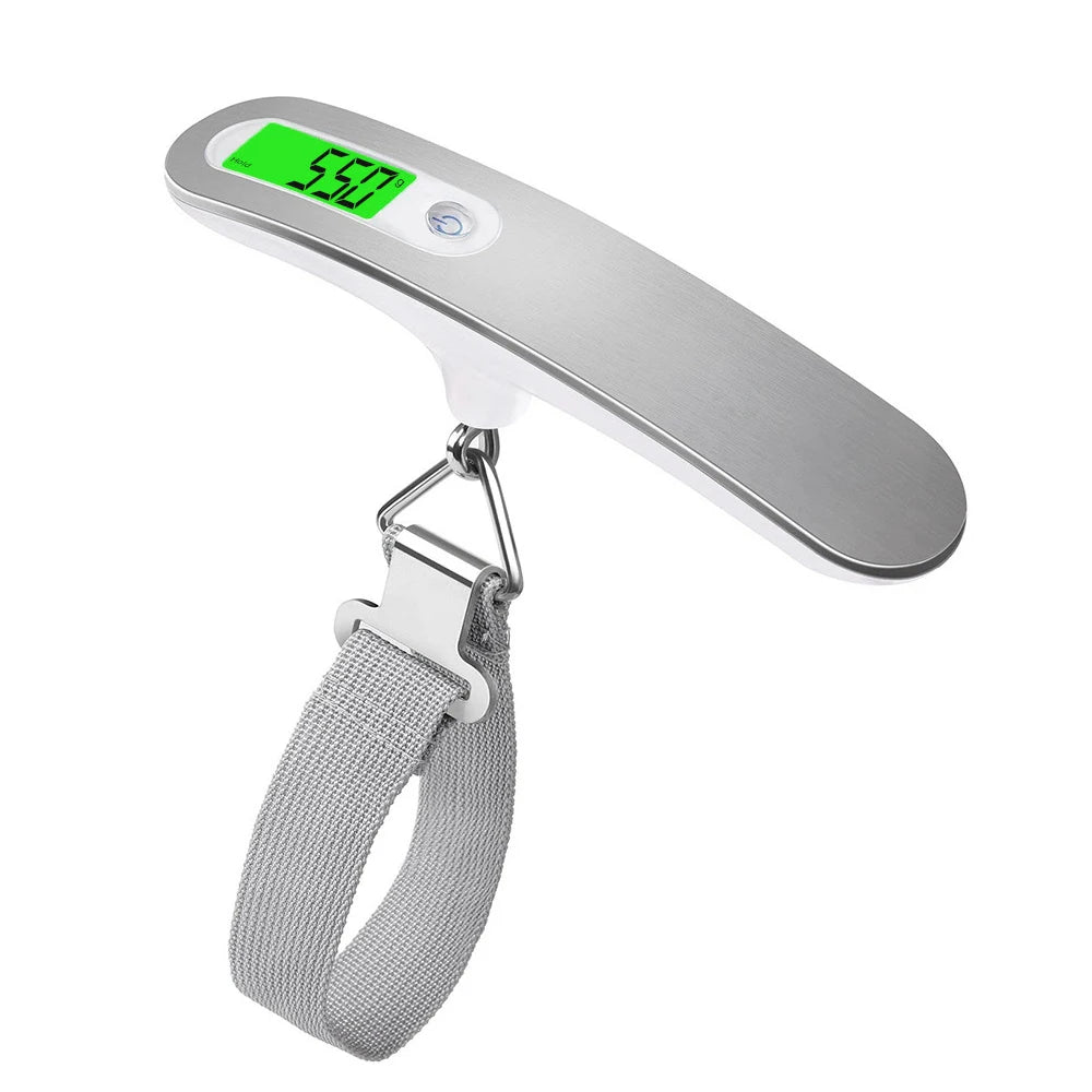 110Lb/50Kg Hanging Baggage Scale Digital Luggage Scale LCD Display Portable Suitcase Weighing Scale Travel Luggage Weight Scale