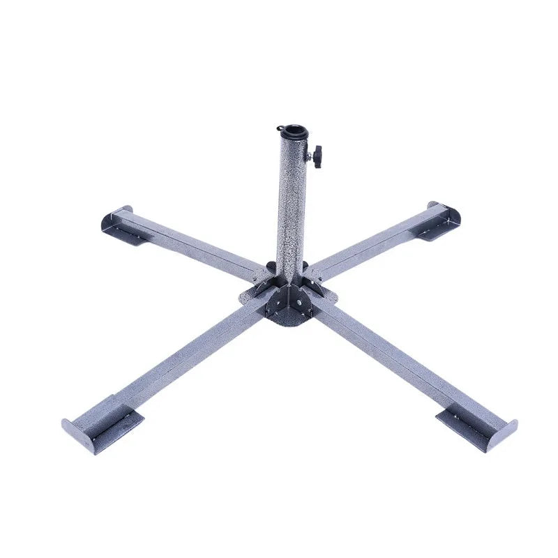 2023 Outdoor Sunshade Cross Umbrella with Black Diamond Iron Base for Seat Stall Advertising