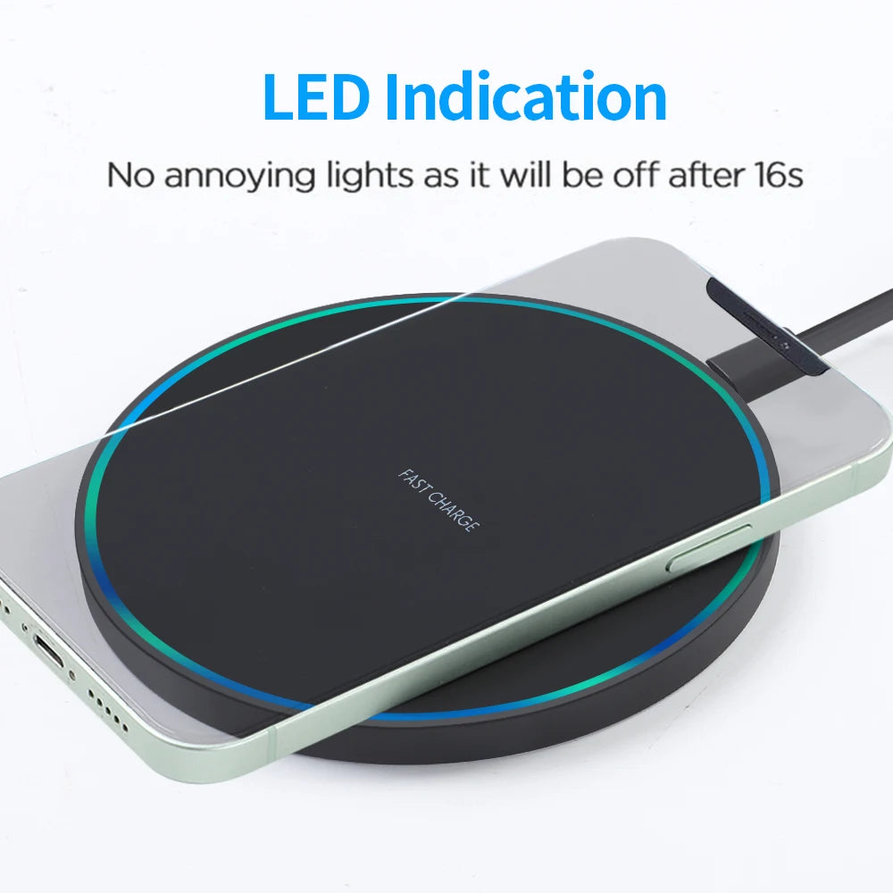 100W Wireless Charger Pad for iPhone 15 14 13 12 Pro Max Samsung S21 S20 S10 S9 Xiaomi Induction Fast Charging Docking Station