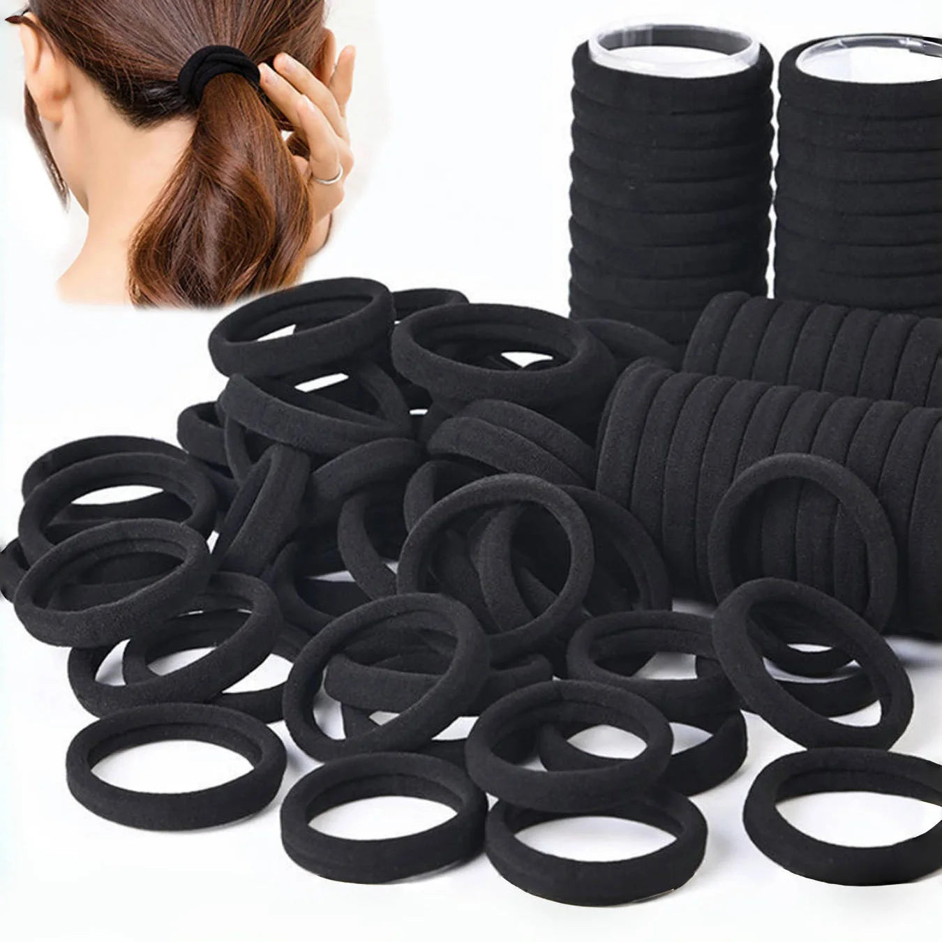 50/100 PCS hair bands, nylon hair bands, hair bands, rubber bands, elastic hair bands, hair accessory