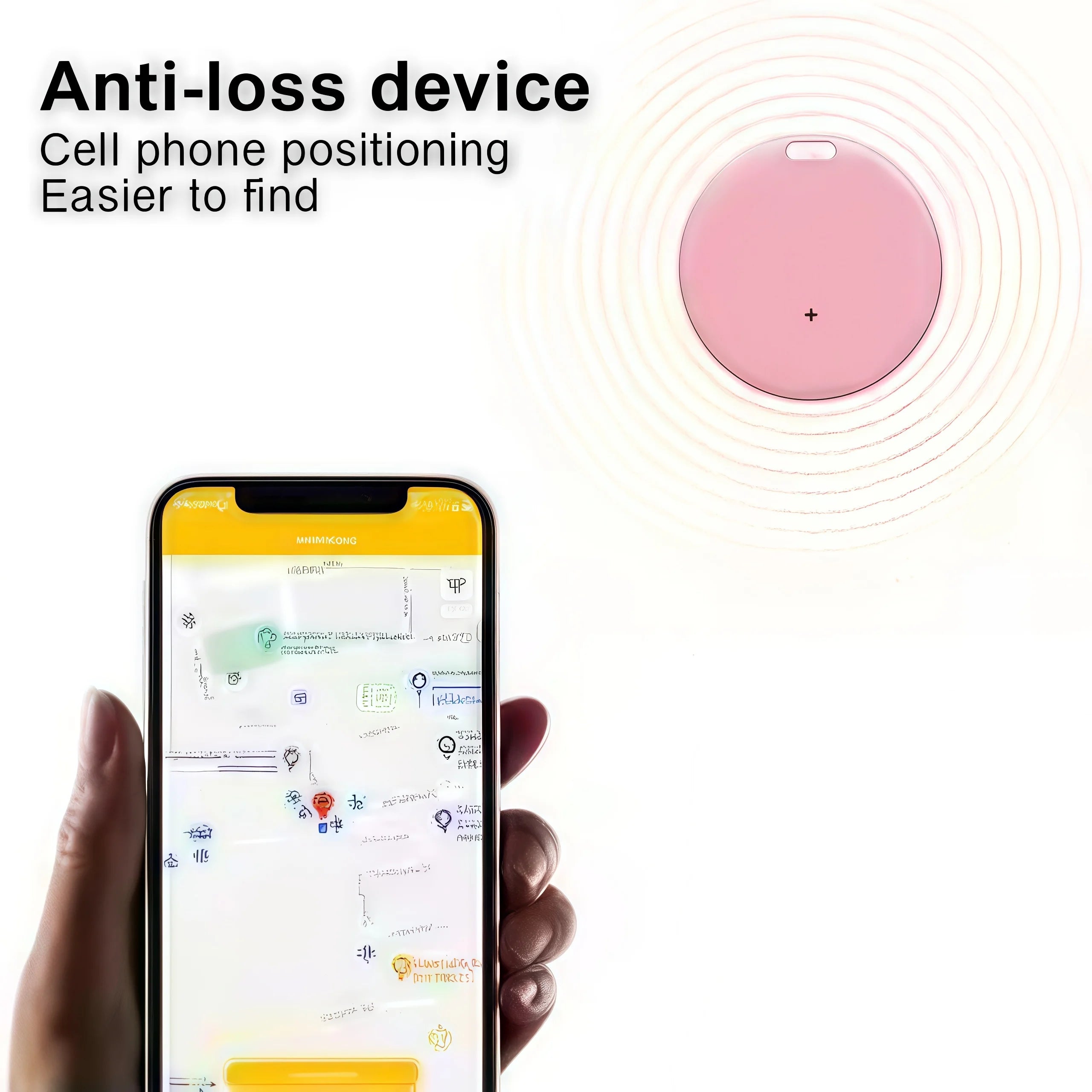 Mini GPS Tracker for Keys, Wallet & Child – Bluetooth Anti-Lost Alarm, |Realtime Tracking & Waterproof Design