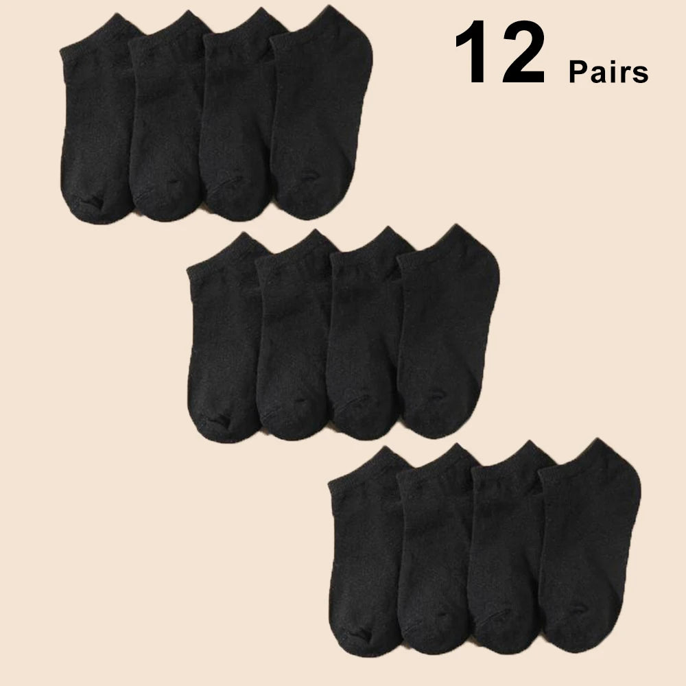 5/7/10 Pairs of Men/women Boat Socks, Plain Color, Anti Odor, Summer Ankle Socks, Casual and Breathable Low Waisted Socks