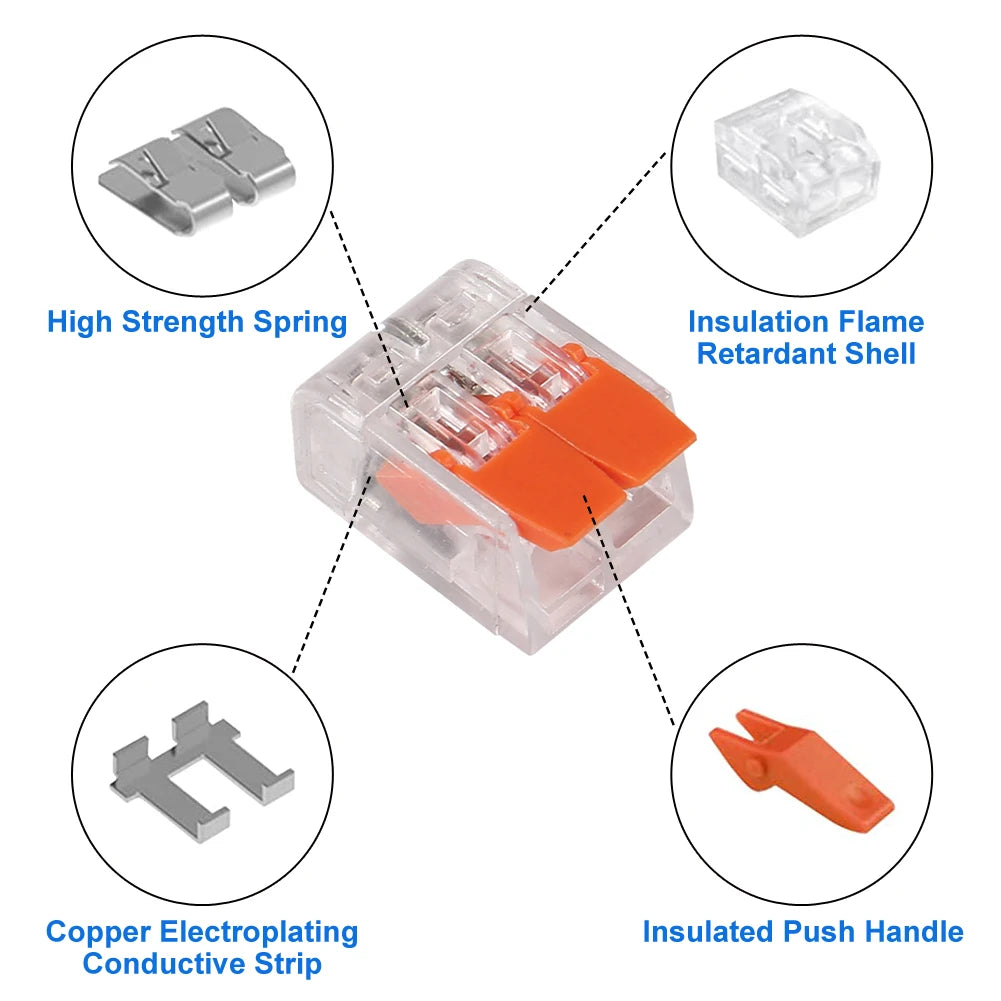 10-75 Pcs Orange Universal Type Quick Plug-in Terminals,Electrical Equipment Connectors,Wire Connector Terminals,250V/32A