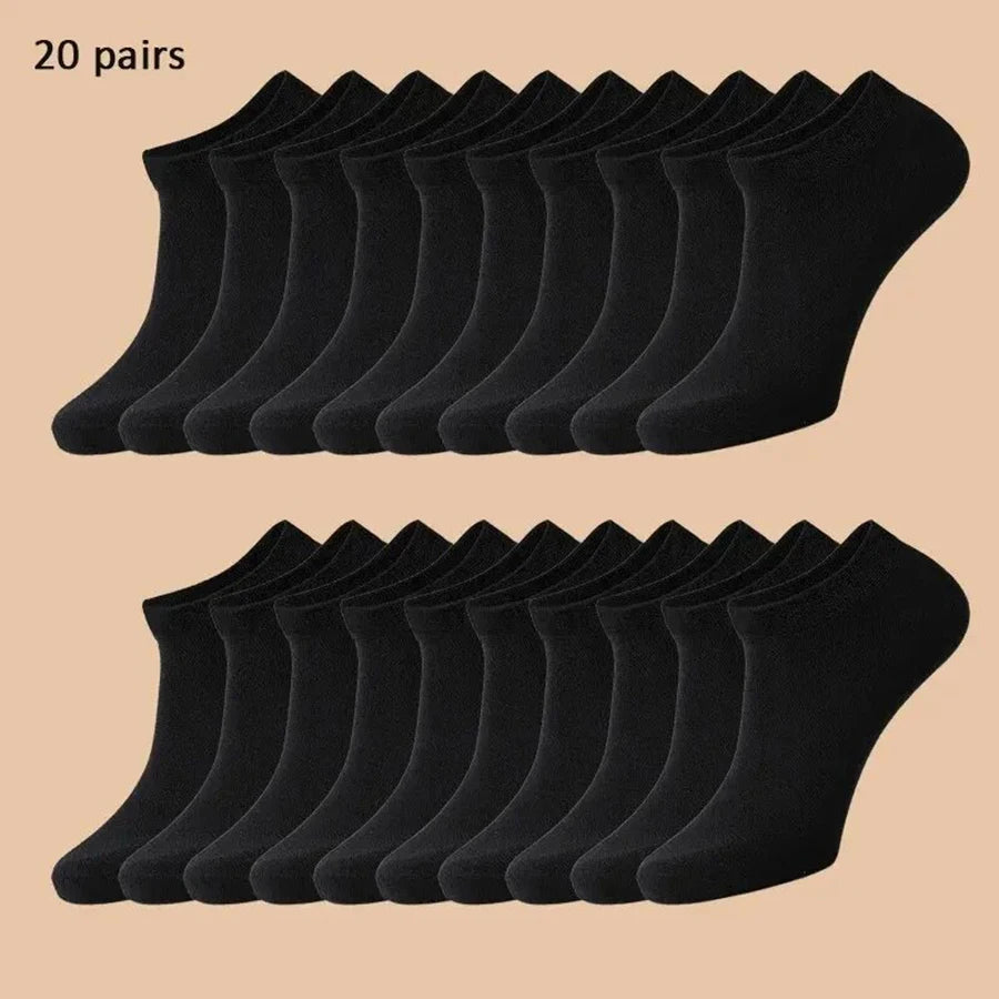 5/7/10 Pairs of Men/women Boat Socks, Plain Color, Anti Odor, Summer Ankle Socks, Casual and Breathable Low Waisted Socks