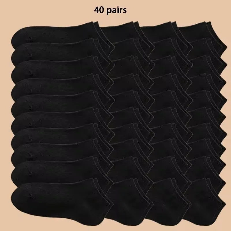 5/7/10 Pairs of Men/women Boat Socks, Plain Color, Anti Odor, Summer Ankle Socks, Casual and Breathable Low Waisted Socks